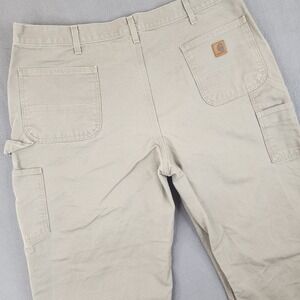 Carhartt Carpenter Pants Mens 42x32 Tan B11-DES Workwear Streetwear Gorpcore